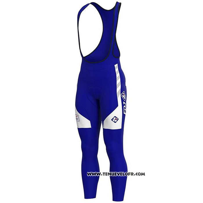 2020 Maillot Cyclisme Groupama-FDJ Blanc Profond Bleu Rouge Manches Longues et Cuissard